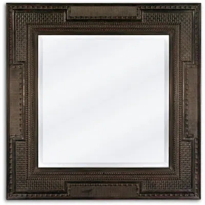 Friedman Brothers The Flemish Wave Traditional Beveled Accent Mirror In Black