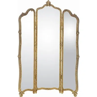 Friedman Brothers The Mademoiselle Beauregard Jewelry Armoire With Mirror In Gold