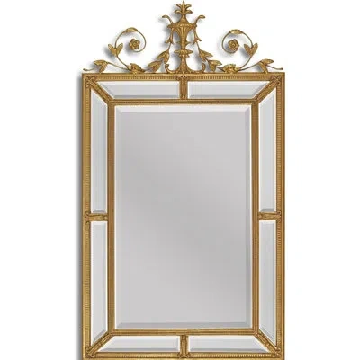 Friedman Brothers The Summerson Traditional Beveled Accent Mirror In Gold