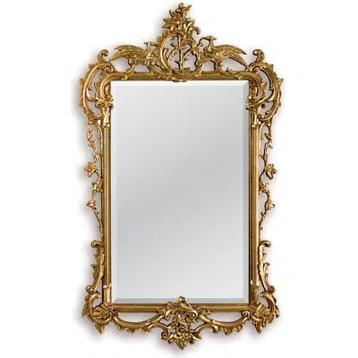 Friedman Brothers The Whitmore Ornate Traditional Beveled Accent Mirror In Gold
