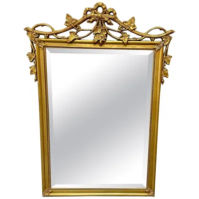 Pre-owned Friedman Brothers Water Giltwood Wall, Pier Or Console Mirror, Carved, Regency Style In Brown