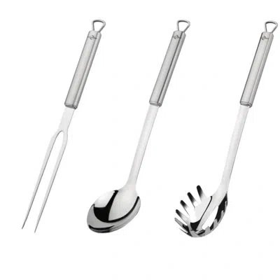Frieling 3 Piece Stainless Steel Cooking Utensil Set In Silver