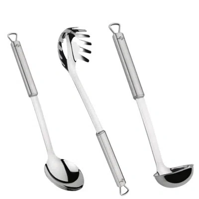 Frieling 3 Piece Stainless Steel Cooking Utensil Set In Silver
