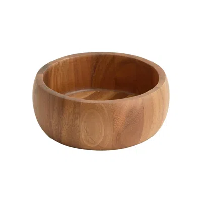 Frieling Acacia Wood Calabash Bowl, Small 2.5-inch X 7-inch Diameter In Brown