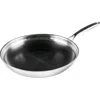 Frieling Black Cube 9-1/2 Inch 2.5 Quart Stainless/nonstick Hybrid Chef's Pan In Silver