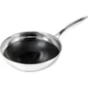 Frieling Black Cube 9-1/2 Inch 2.5 Quart Stainless/nonstick Hybrid Chef's Pan In Silver