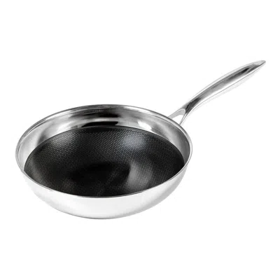 Frieling Black Cube 9-1/2 Inch 2.5 Quart Stainless/nonstick Hybrid Chef's Pan In White