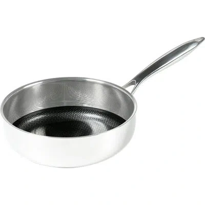 Frieling Black Cube Hybrid Quick Release Saute Pan With Lid In Silver