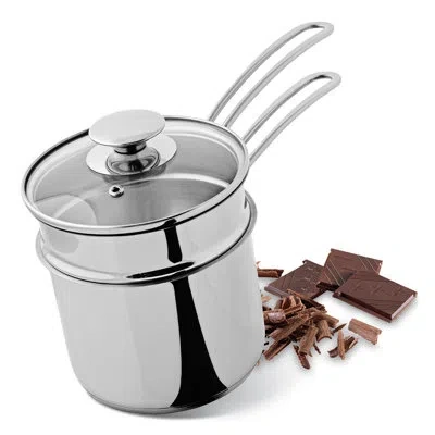 Frieling Küchenprofi 1.6 Qt. Stainless Steel Double Boiler With Lid In Gray