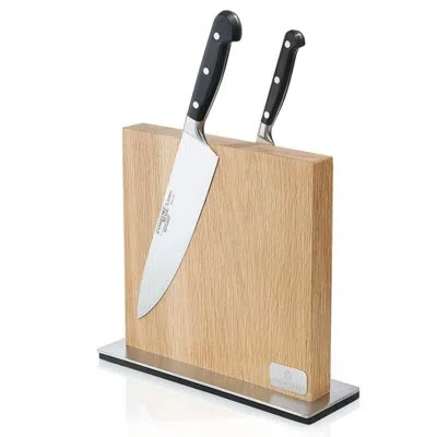 Frieling Magnetic Knife Block, Oak Wood, 11" X 3.5" In Brown;beige