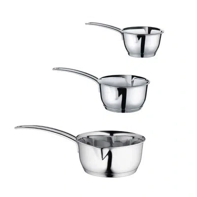 Frieling Non-stick Stainless Steel Saucepan Set In Silver