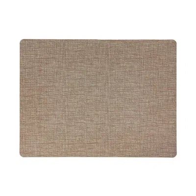 Frieling Novotela Luxe Rectangular Placemat, Rustic Brown, 16.5" X 12.5", Set Of 6