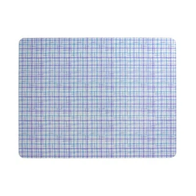 Frieling Plaid Rectangular Placemat, Light Blue, 16.5" X 12.5", Set Of 6