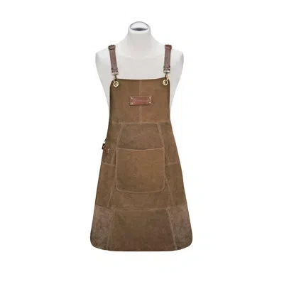 Frieling "texas" Leather Apron In Brown