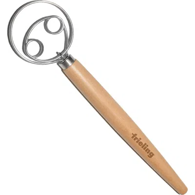 FRIELING FRIELING WOOD AND STAINLESS BATTER AND DOUGH WHISK FOR MIXING BREAD DOUGH, 13-INCH, NATURAL