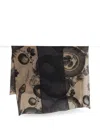 Friendly Hunting Snake-print Patchwork Scarf In Multi