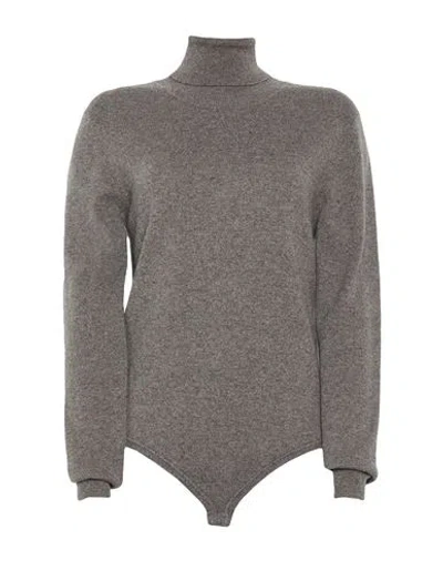 Friendly Hunting Woman Bodysuit Grey Size L Cashmere In Gray