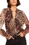 Friends Like These Animal Print Ruffle Top