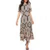 Friends Like These Leaf Print Chiffon Maxi Dress In Multi