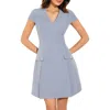 Friends Like These Pinny Fit & Flare Dress In Blue