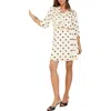 Friends Like These Polka Dot Ruffle Tie Belt Minidress In White