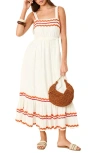 Friends Like These Rickrack Trim Maxi Sundress In White