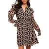 Friends Like These Ruffle Long Sleeve Chiffon Minidress