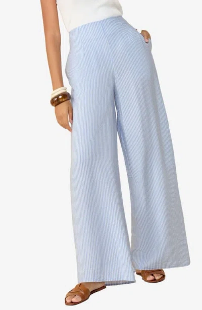 Friends Like These Stripe Wide Leg Pants In Blue