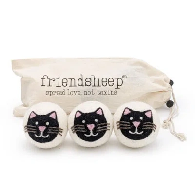 Friendsheep Wool Dryer Balls Xl Set Of 3 In Black