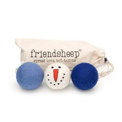 Friendsheep Wool Dryer Balls Xl Set Of 3 In Blue