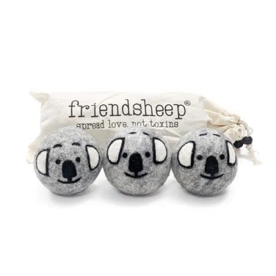 Friendsheep Wool Dryer Balls Xl Set Of 3 In Gray