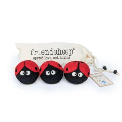 Friendsheep Wool Dryer Balls Xl Set Of 3 In Red