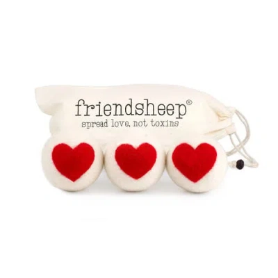 Friendsheep Wool Dryer Balls Xl Set Of 3 In Red