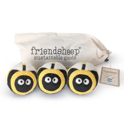 Friendsheep Wool Dryer Balls Xl Set Of 3 In Yellow