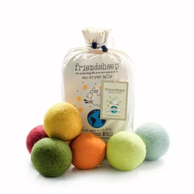 Friendsheep Wool Dryer Balls Xl Set Of 6 In Multi