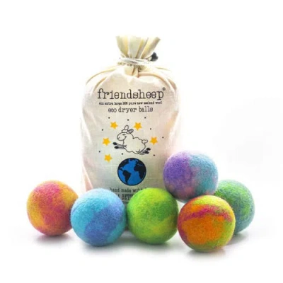 Friendsheep Wool Dryer Balls Xl Set Of 6 In Multi