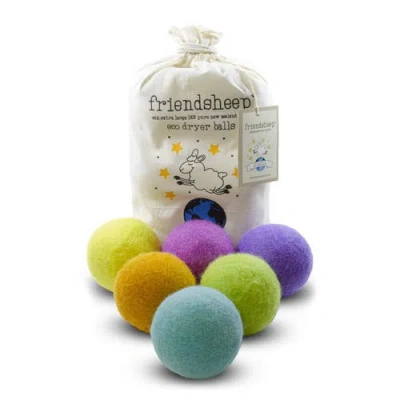 Friendsheep Wool Dryer Balls Xl Set Of 6 In Multi