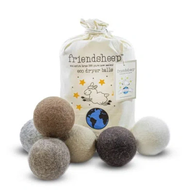 Friendsheep Wool Dryer Balls Xl Set Of 6 In Brown