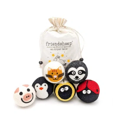 Friendsheep Wool Dryer Balls Xl Set Of 6 In Multi