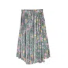 Friesenguys Women's Green Sage Blossom Maxi Yoke Flare Skirt
