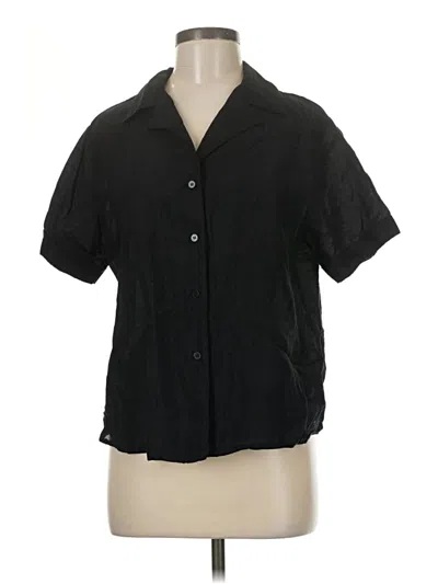 Pre-owned Friful Short Sleeve Blouse In Black