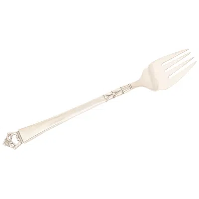 Pre-owned Frigast Mid Century Modern Sterling Silver Hallmarked Serving Fork By , Denmark In White