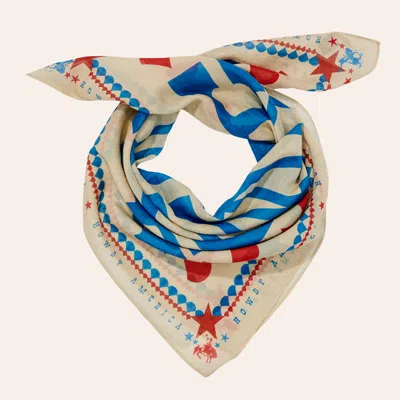Fringe Scarves Multicolor Howdy America Bandana In Neutral
