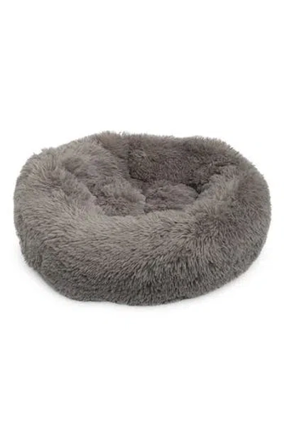Fringe Studio Faux Fur Pet Cuddler Bed In Gray