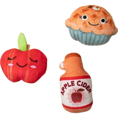 Fringe Studio How Bout Them Apples 3-piece Dog Toy Set In Multi