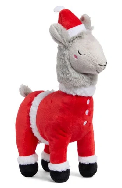 Fringe Studio Santa Llama Plush Pet Toy In Gray