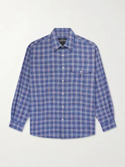 Frizmworks Checked Woven Shirt In Blue