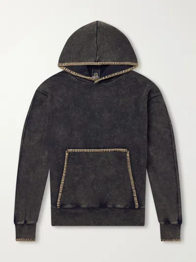 Frizmworks Cotton-blend Jersey Hoodie In Brown