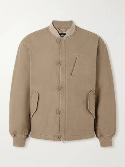 Frizmworks Jungle Cotton Bomber Jacket In Neutral