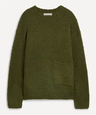 Frizmworks Mens Alpaca Boucle Knit Crew-neck Jumper